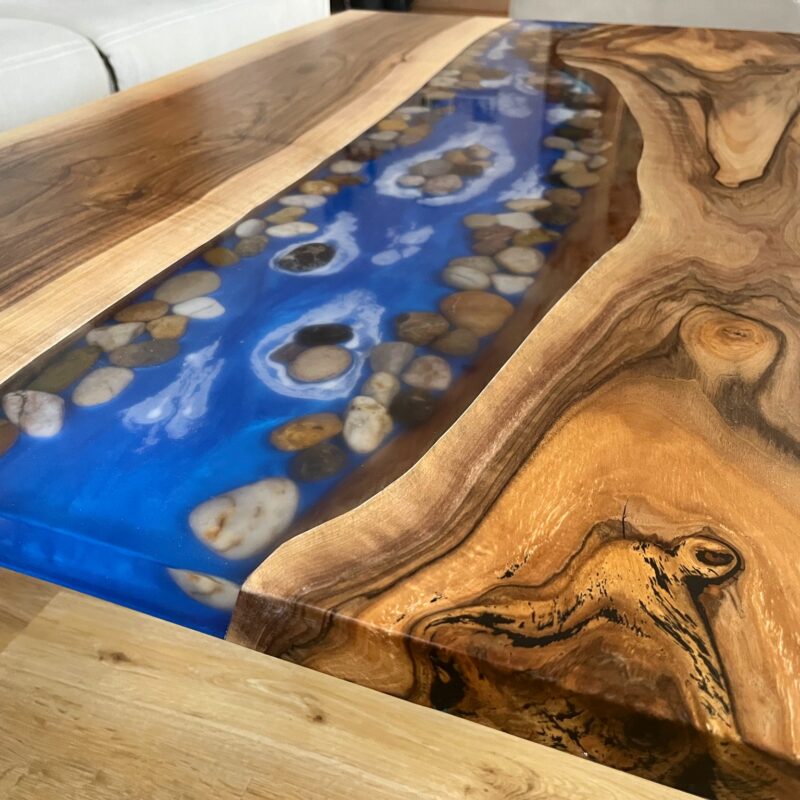 Epoxy coffee table seawater